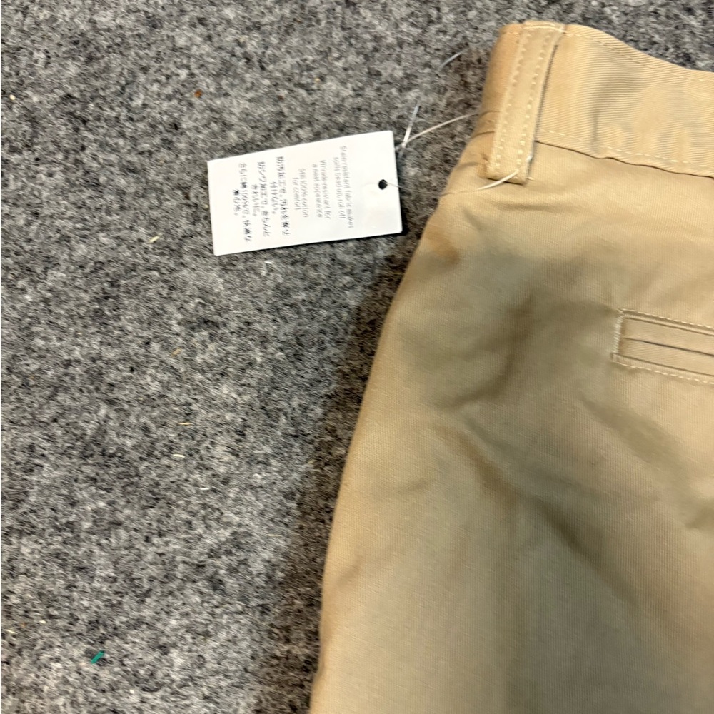 Lands End Boys khaki Beige Flat Front Shorts size 14 Husky - Picture 4 of 7